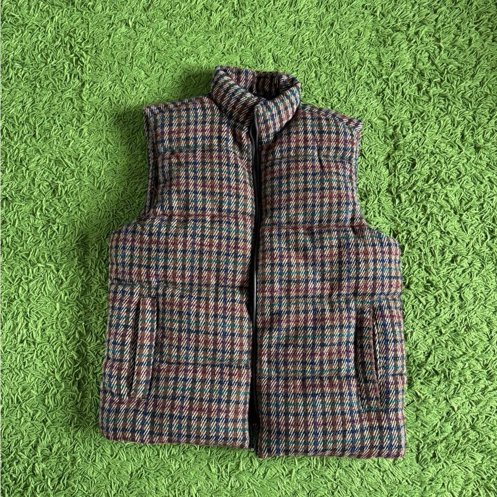 Men's Multicolor Checkered Puffer Vest